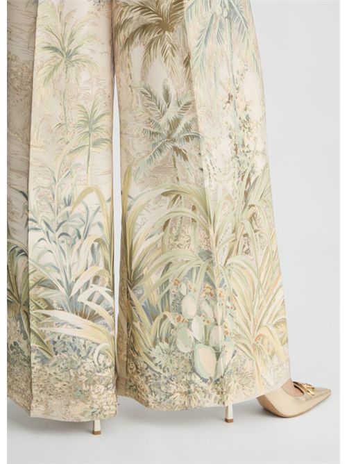 Pantaloni a palazzo in twill LIU JO | CA5353TS531/M9265